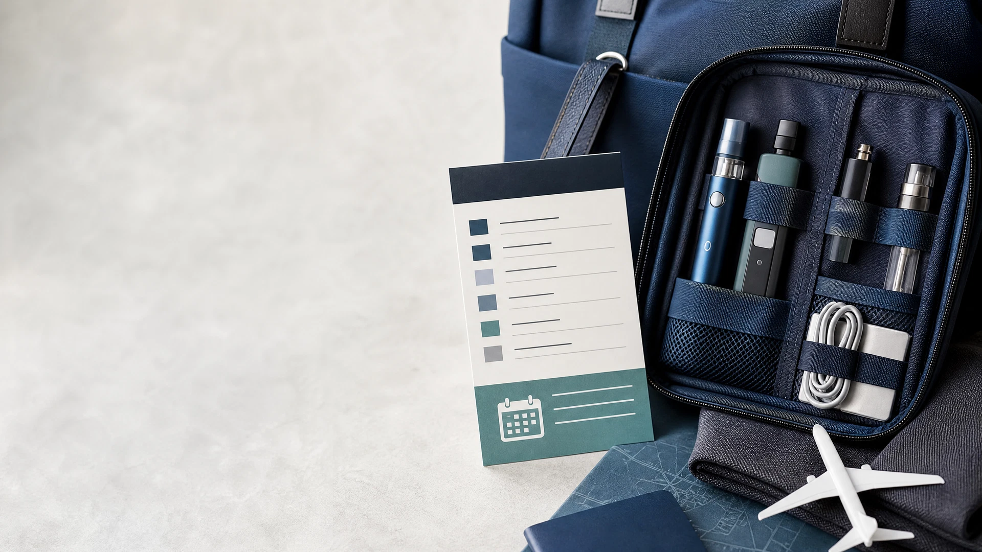 Vape Travel Itinerary Checklist — Reise-Checkliste für erwachsene Passagiere